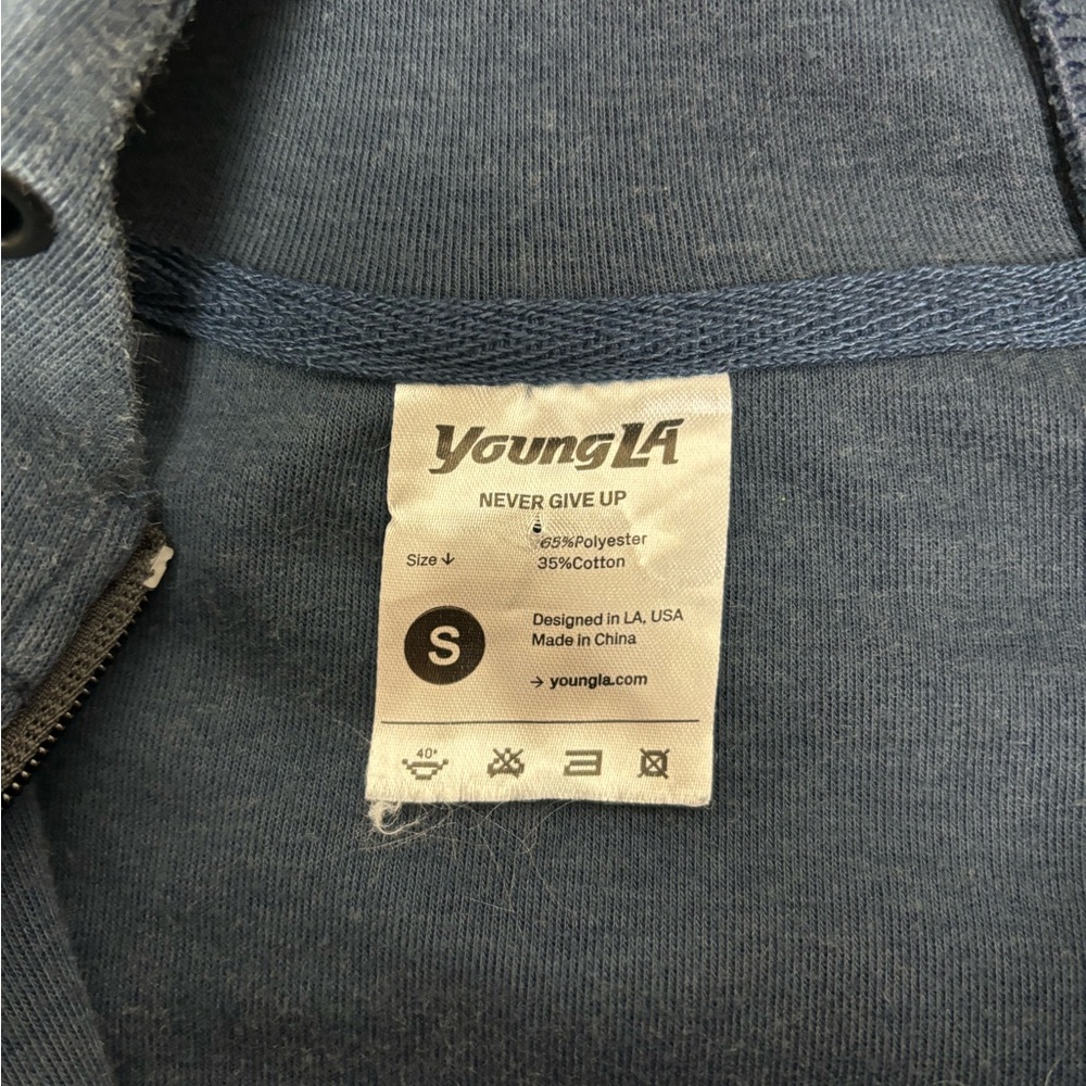 Navy blue youngla‎ zip up with hood - Picture 4 of 6